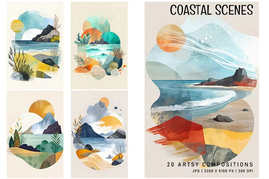 Artsy Coastal Scenes
