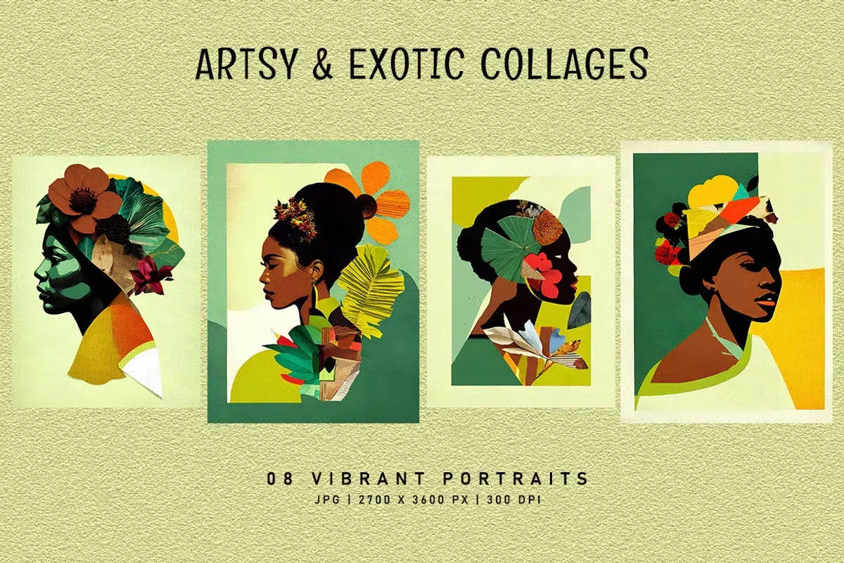 Artsy Exotic Collages - CraftNest - Digital Crafting and Art