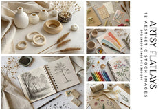Artsy Flatlays - Stock Images - CraftNest - Digital Crafting and Art