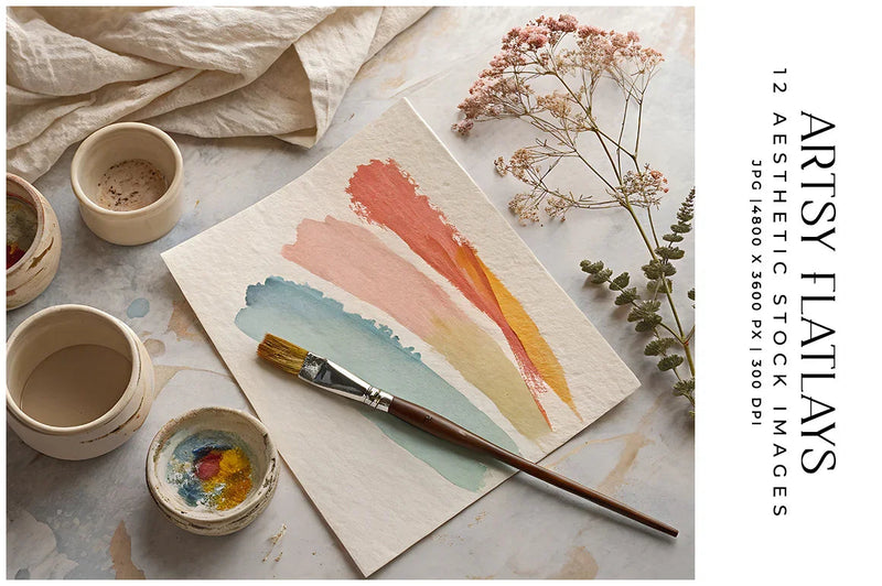 Artsy Flatlays - Stock Images - CraftNest - Digital Crafting and Art