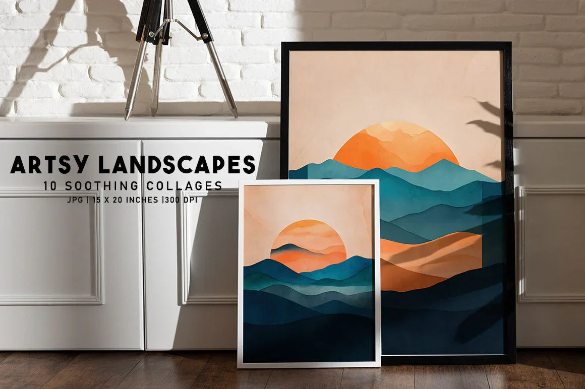 Artsy Landscape Collages - Wall Art - CraftNest - Digital Crafting and Art
