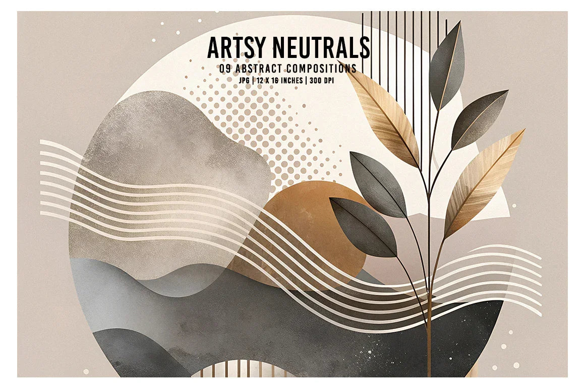 Artsy Neutrals - Wall Art - CraftNest - Digital Crafting and Art