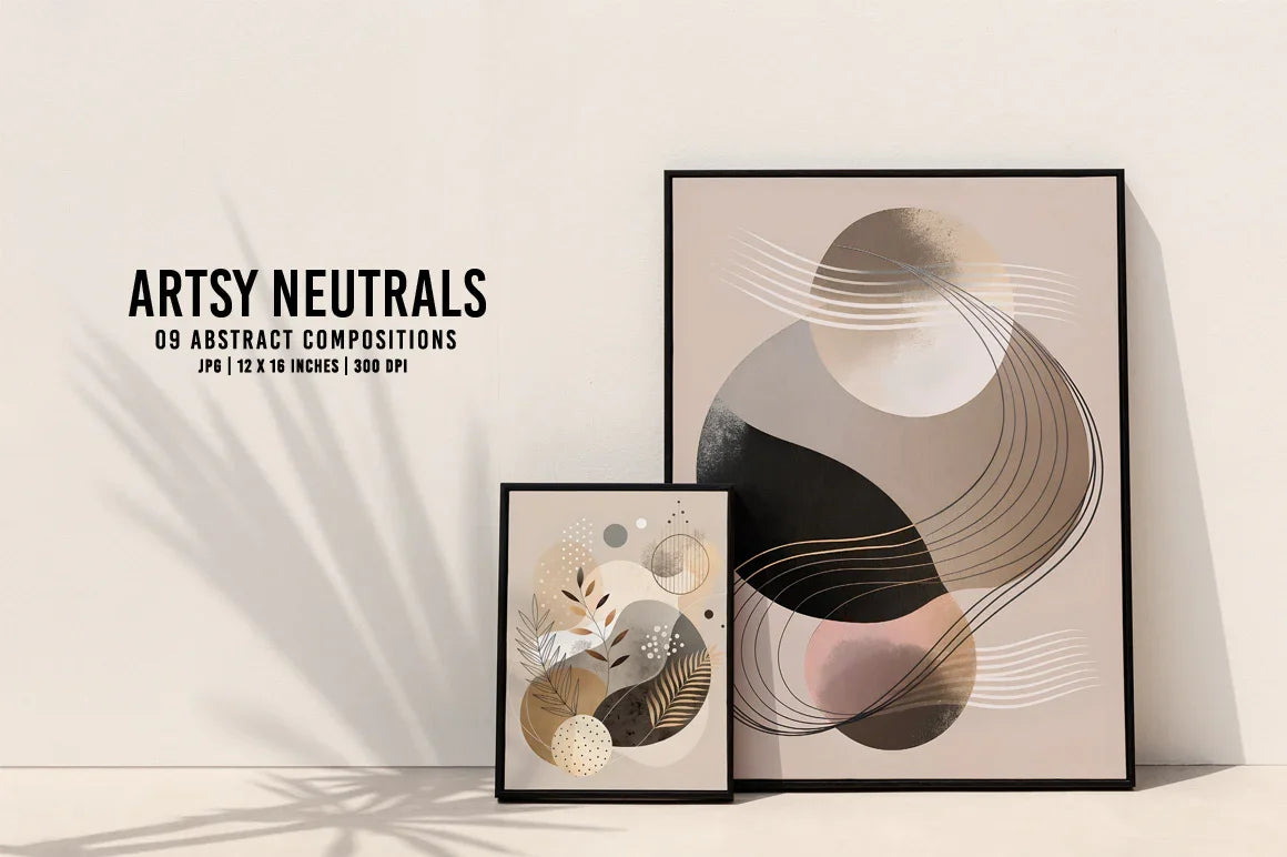 Artsy Neutrals - Wall Art - CraftNest - Digital Crafting and Art