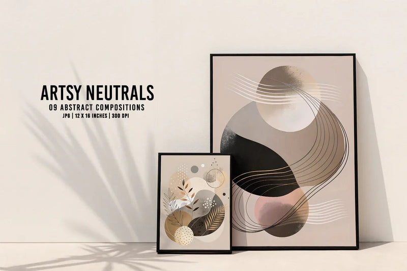 Artsy Neutrals - Wall Art - CraftNest - Digital Crafting and Art
