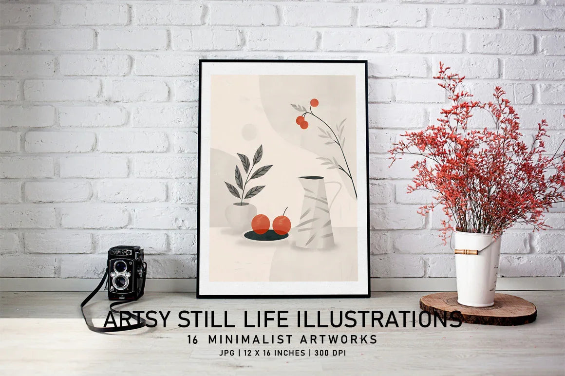 Artsy Still Life Illustrations - Wall Art - CraftNest - Digital Crafting and Art