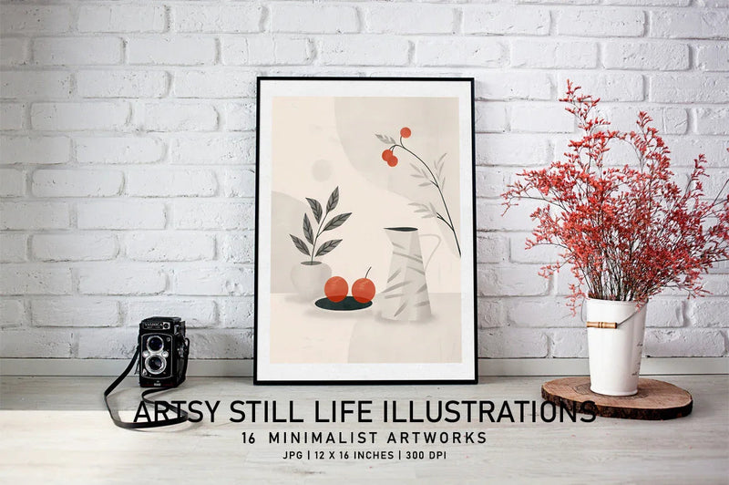 Artsy Still Life Illustrations - Wall Art - CraftNest - Digital Crafting and Art