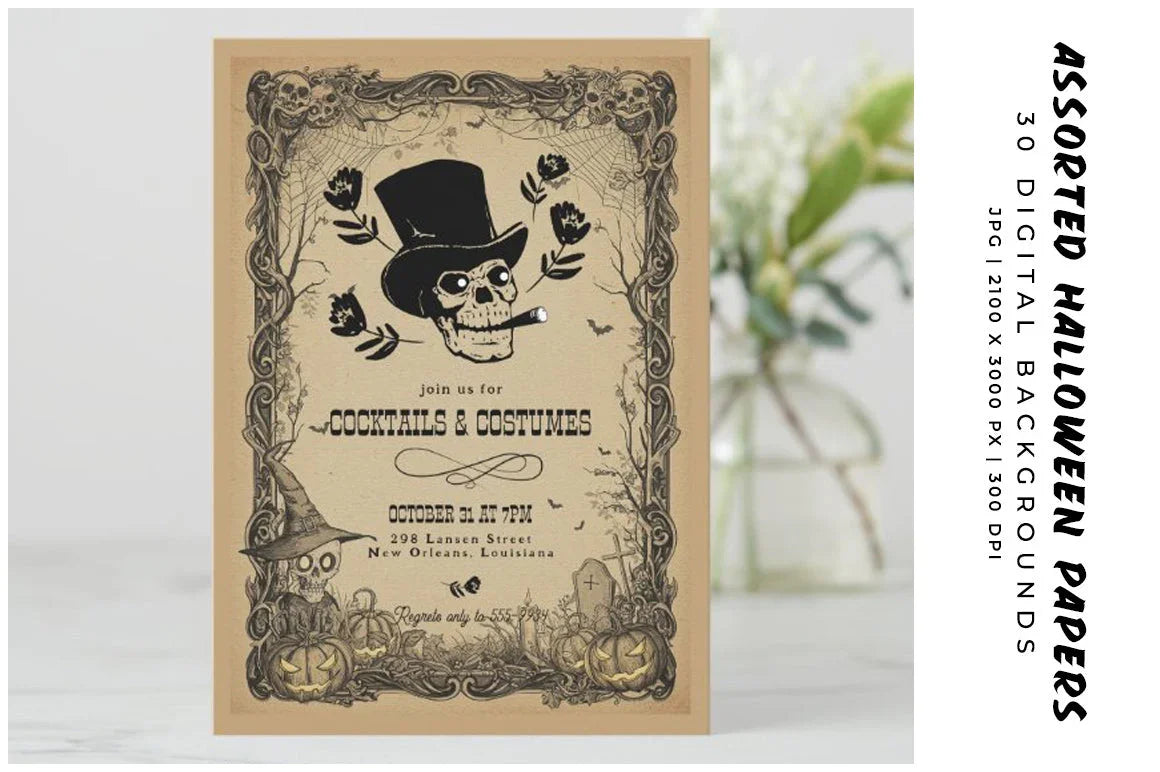 Assorted Halloween Papers - CraftNest - Digital Crafting and Art