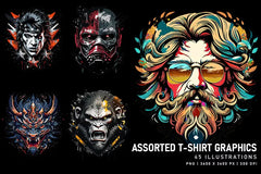 Assorted T-Shirt Graphics - Funky & Groovy - CraftNest - Digital Crafting and Art