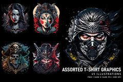 Assorted T-Shirt Graphics - Funky & Groovy - CraftNest - Digital Crafting and Art