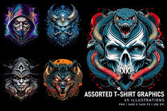 Assorted T-Shirt Graphics - Funky & Groovy - CraftNest - Digital Crafting and Art