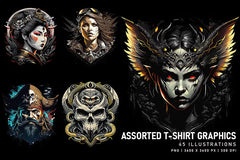Assorted T-Shirt Graphics - Funky & Groovy - CraftNest - Digital Crafting and Art