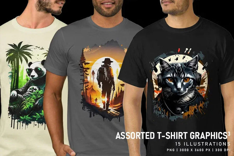 Assorted T-Shirt Graphics V3 - Funky & Groovy - CraftNest - Digital Crafting and Art