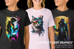Assorted T-Shirt Graphics V3 - Funky & Groovy - CraftNest - Digital Crafting and Art