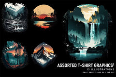 Assorted T-Shirt Graphics V2 - Funky & Groovy - CraftNest - Digital Crafting and Art