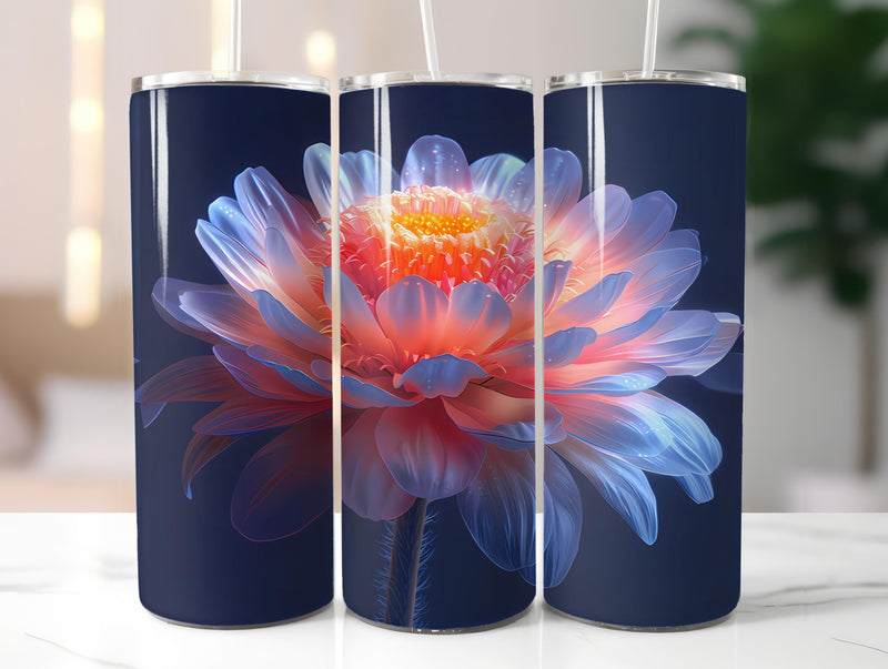 Asters Flowers Tumbler Wrap - CraftNest - Digital Crafting and Art