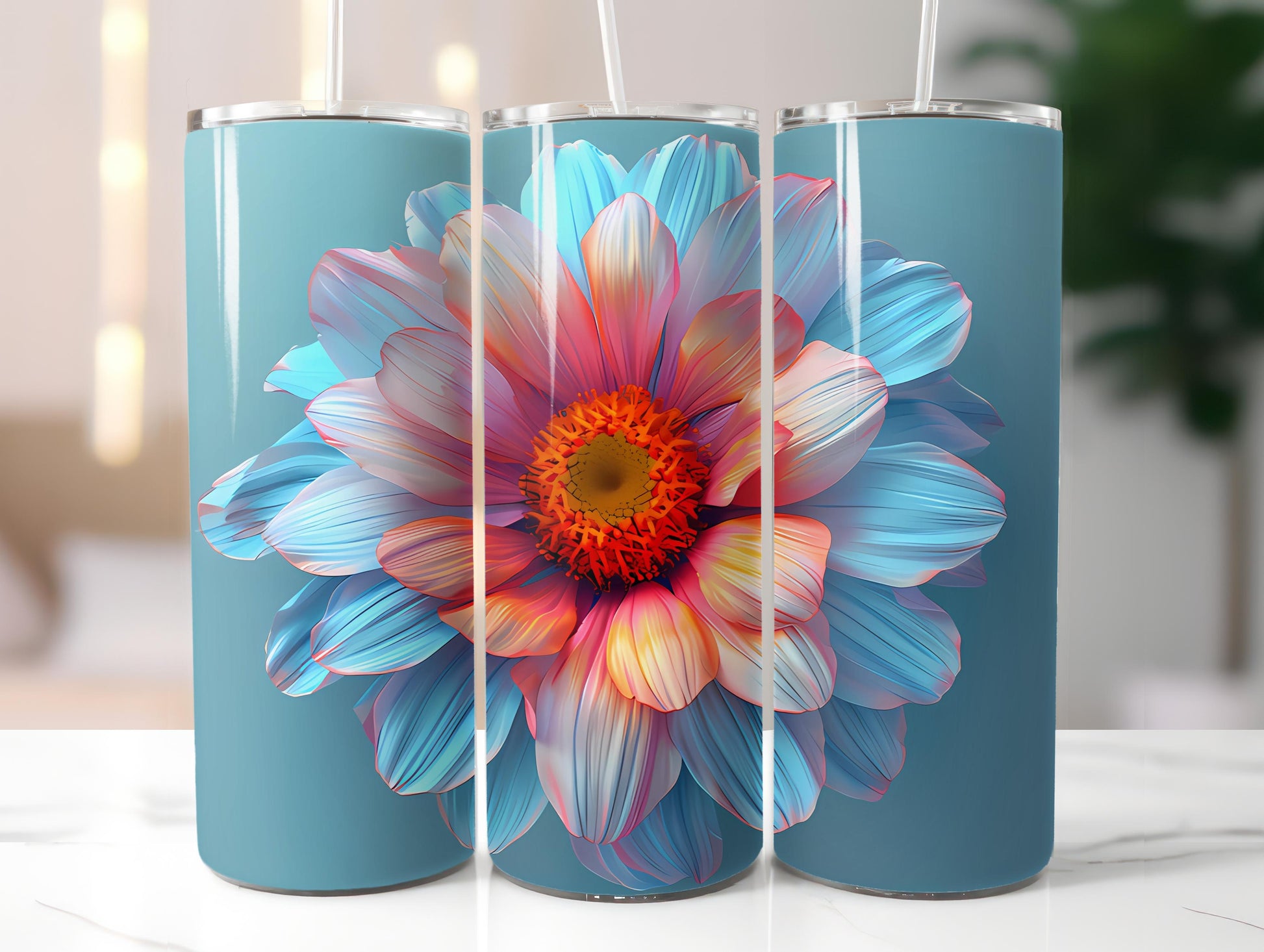 Asters Flowers Tumbler Wrap - CraftNest - Digital Crafting and Art