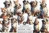 Australian Shepherd and Kitten Clipart Bundle