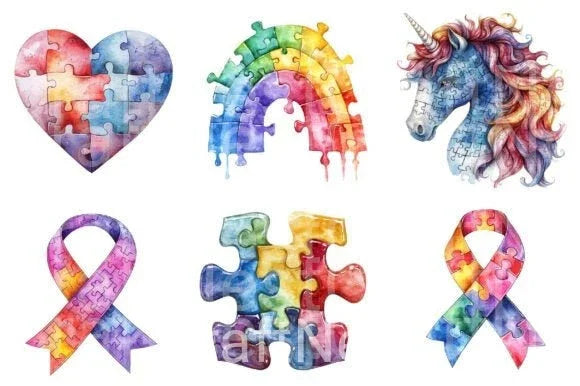 Autism Puzzle Clipart Bundle - CraftNest - Digital Crafting and Art