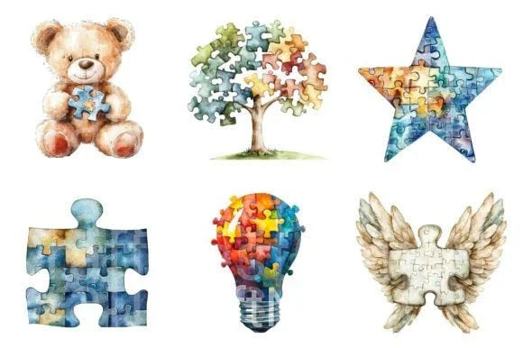Autism Puzzle Clipart Bundle - CraftNest - Digital Crafting and Art