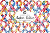 Autism Ribbon Clipart Bundle