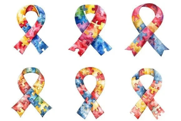 Autism Ribbon Clipart Bundle - CraftNest - Digital Crafting and Art
