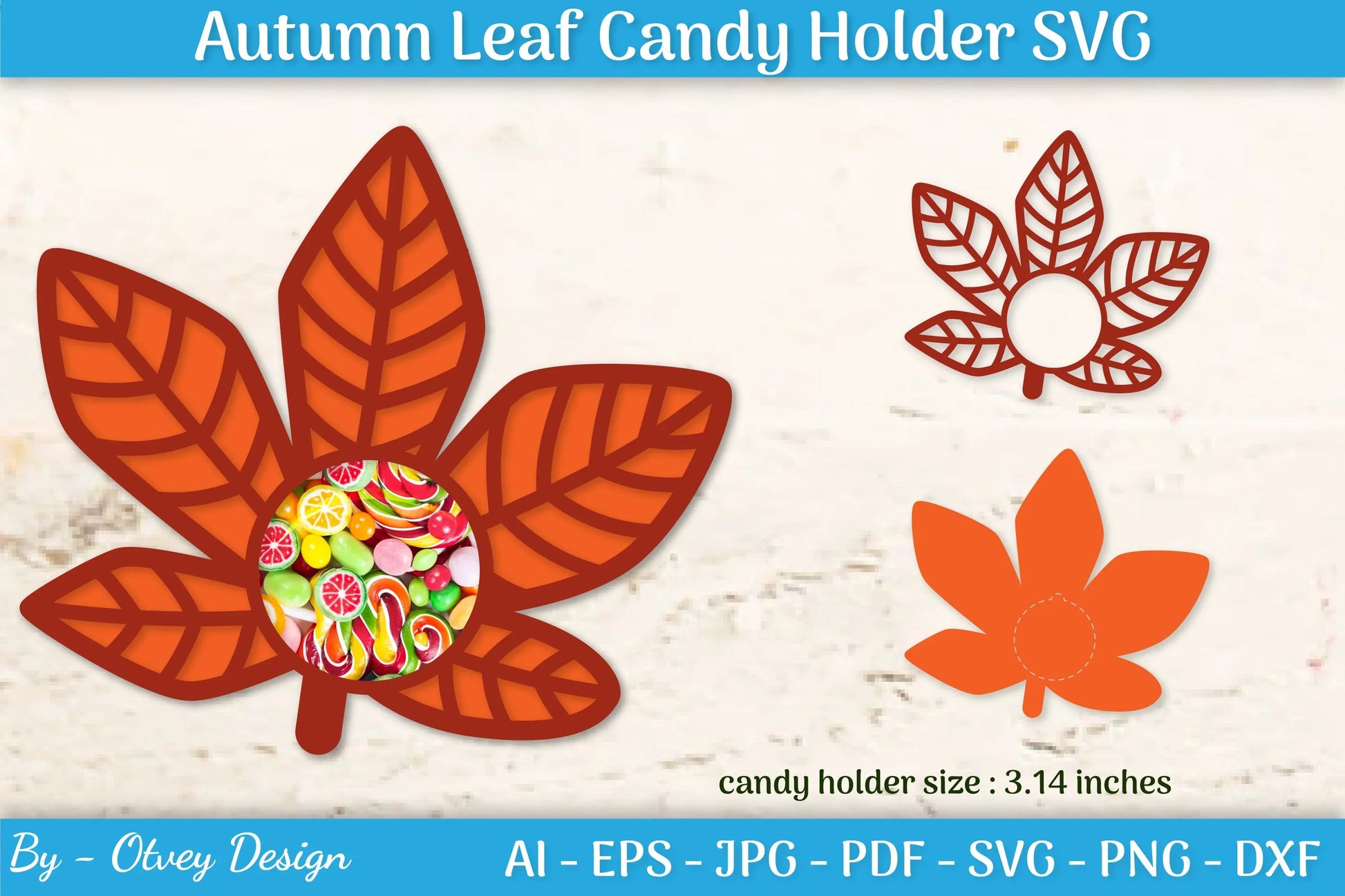 Autumn Leaf Candy Dome SVG Bundle - CraftNest - Digital Crafting and Art