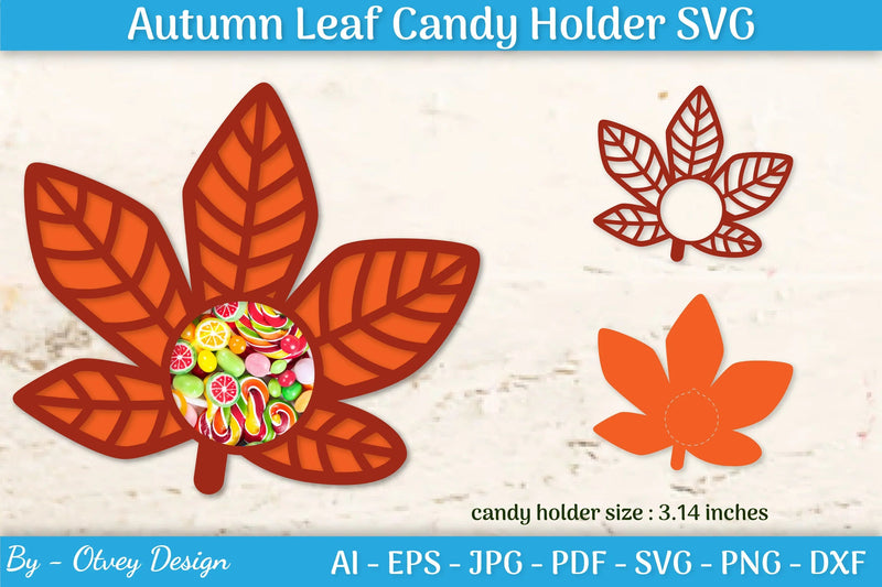 Autumn Leaf Candy Dome SVG Bundle - CraftNest - Digital Crafting and Art