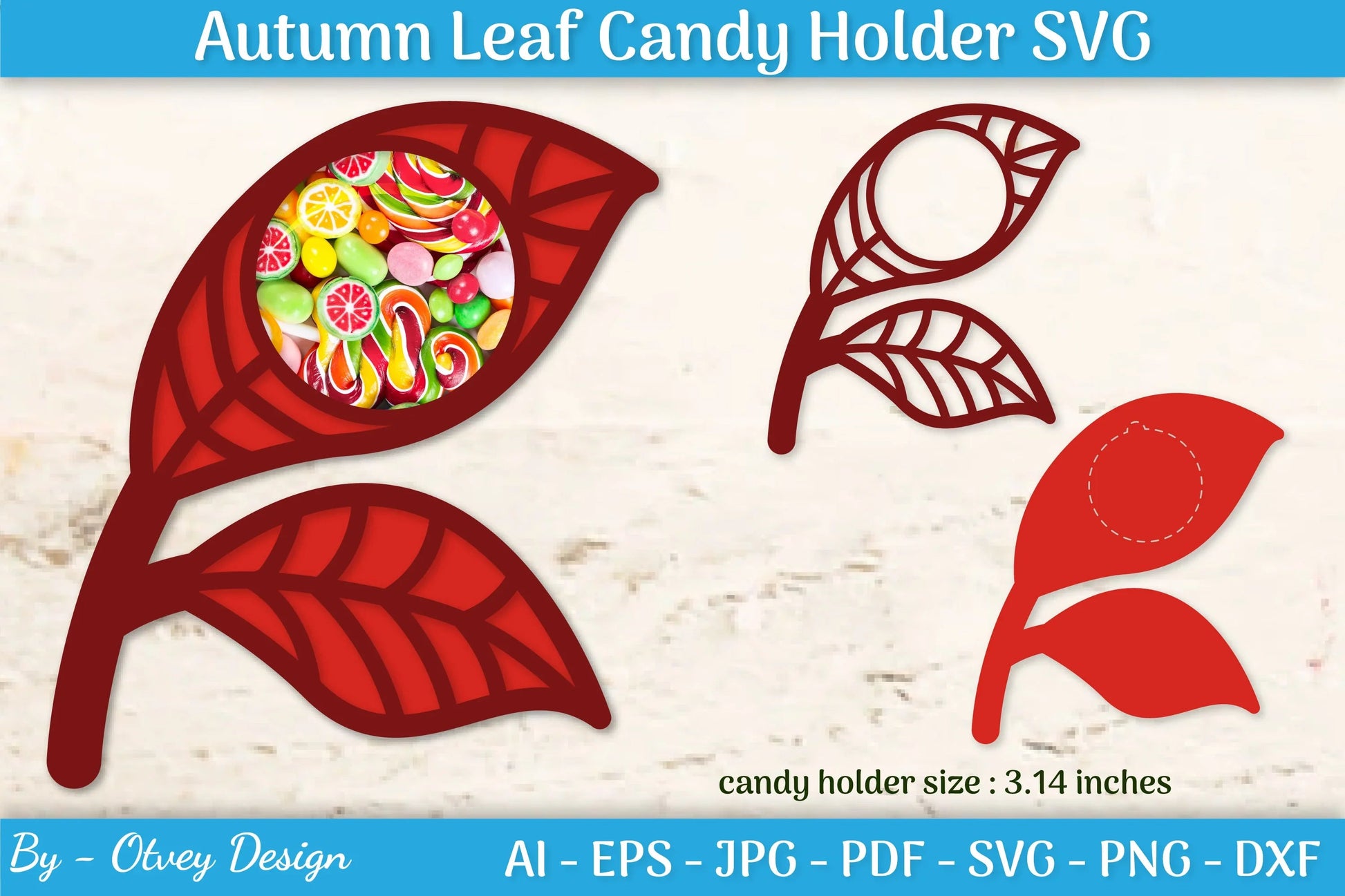 Autumn Leaf Candy Dome SVG Bundle - CraftNest - Digital Crafting and Art