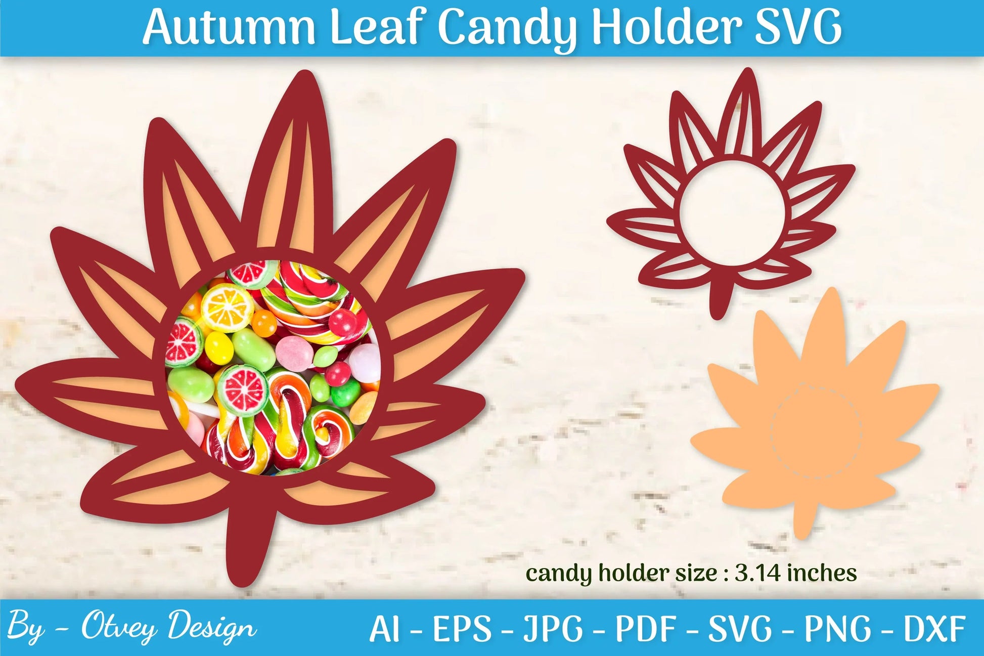 Autumn Leaf Candy Dome SVG Bundle - CraftNest - Digital Crafting and Art