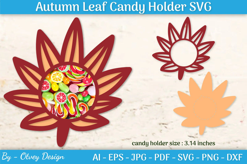 Autumn Leaf Candy Dome SVG Bundle - CraftNest - Digital Crafting and Art