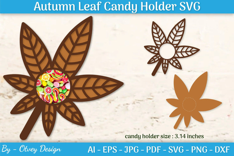 Autumn Leaf Candy Dome SVG Bundle - CraftNest - Digital Crafting and Art