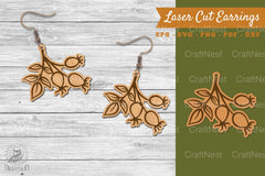 Autumn Leaves Laser Cut Earrings SVG Bundle - CraftNest - Digital Crafting and Art