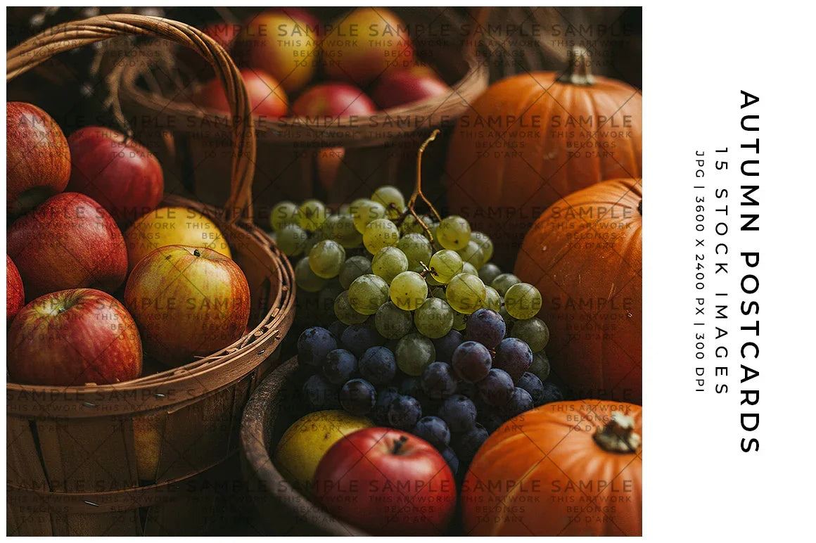 Autumn Postcards - Stock Images - CraftNest - Digital Crafting and Art