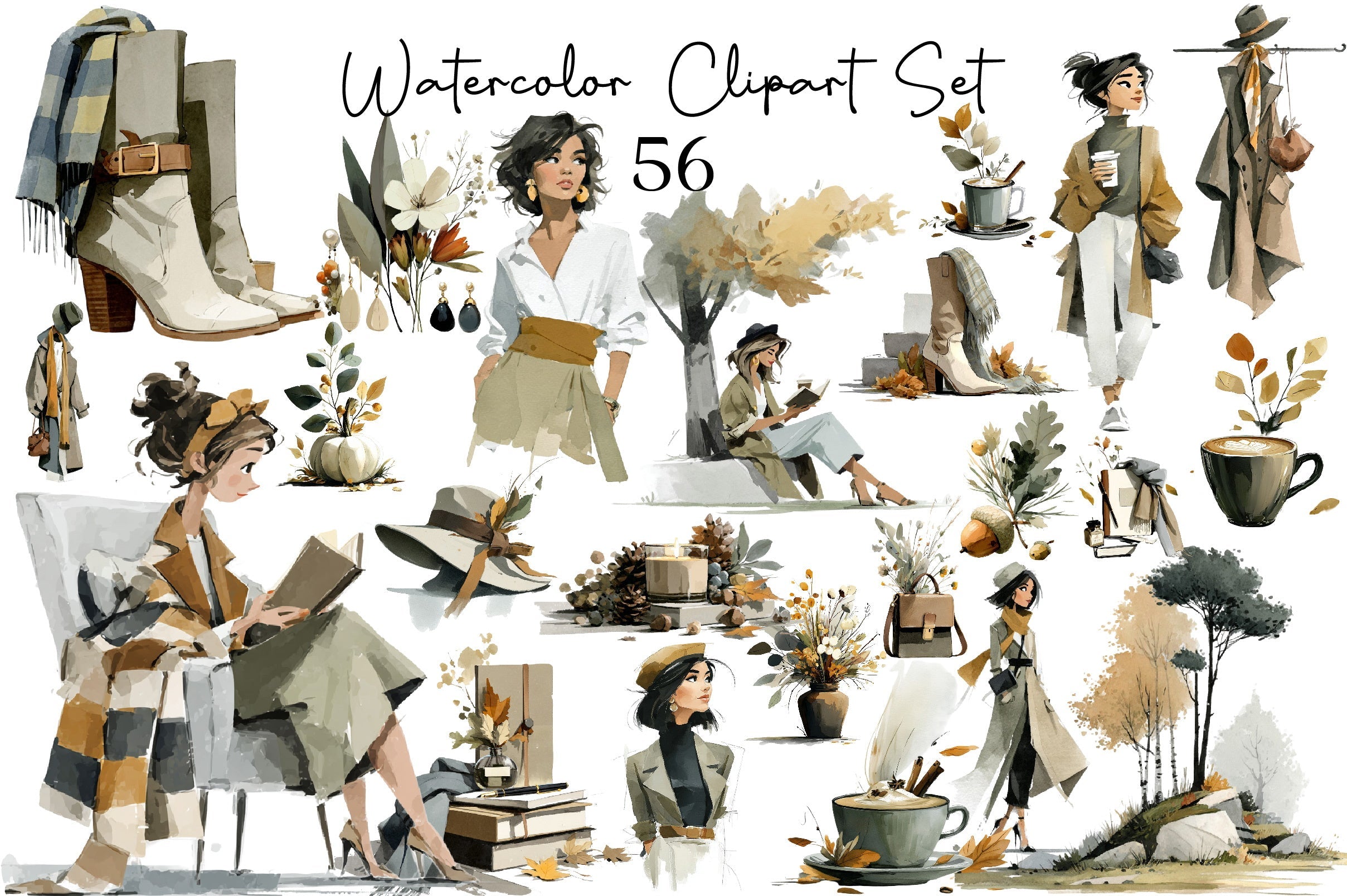 Autumn Clipart Bundle Set