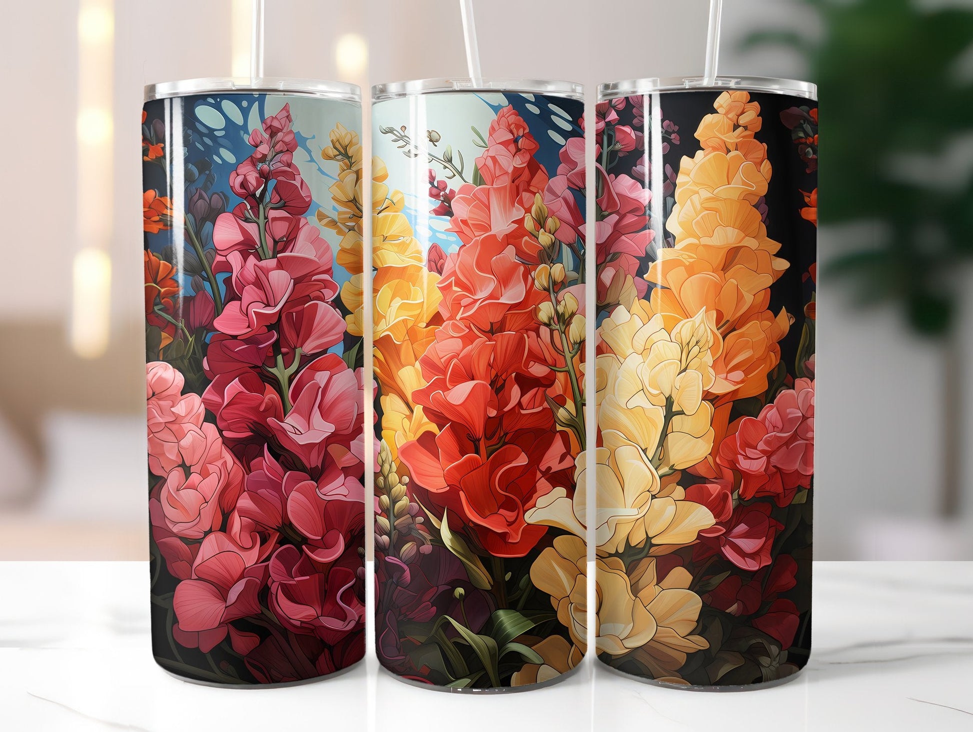 Autumnal Snapdragons Tumbler Wrap - CraftNest