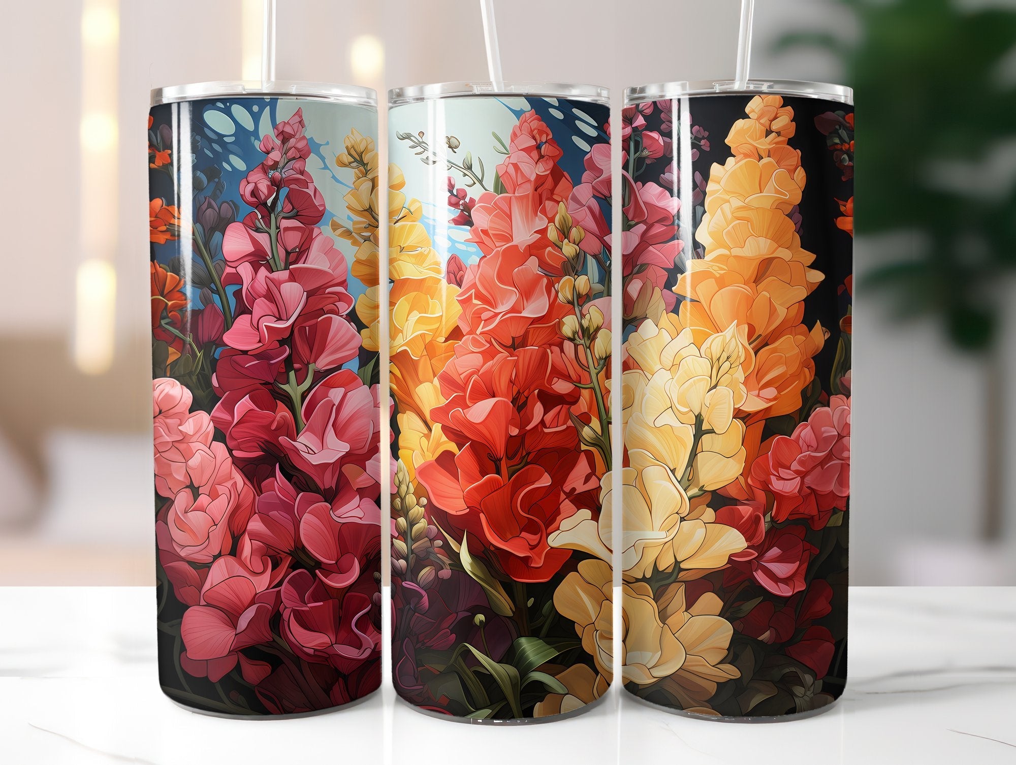 Autumnal Snapdragons Tumbler Wrap - CraftNest