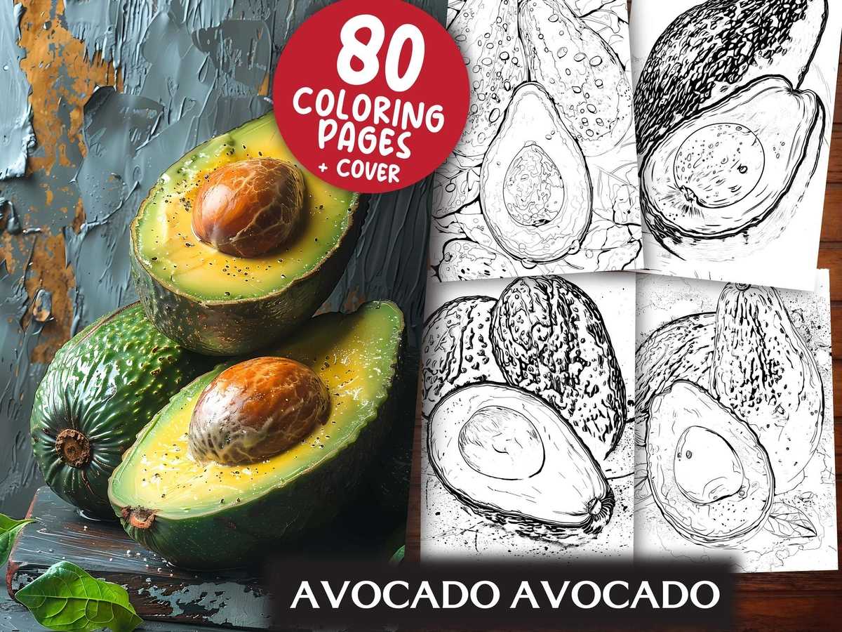 Avocado Coloring Books - CraftNest - Digital Crafting and Art