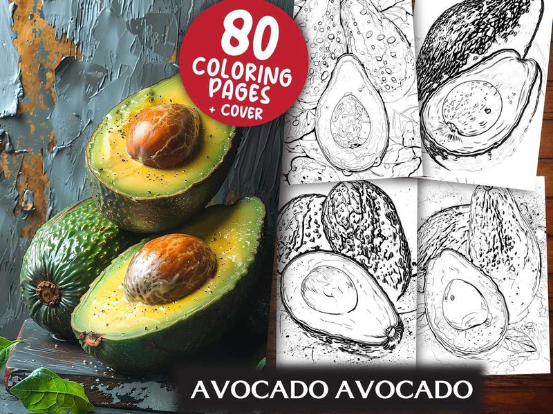 Avocado Coloring Books - CraftNest - Digital Crafting and Art