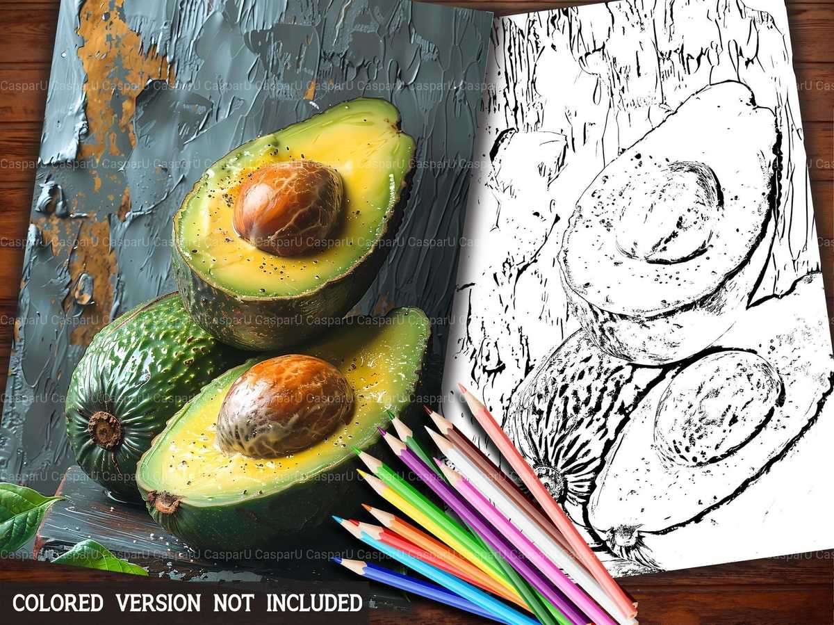 Avocado Coloring Books - CraftNest - Digital Crafting and Art
