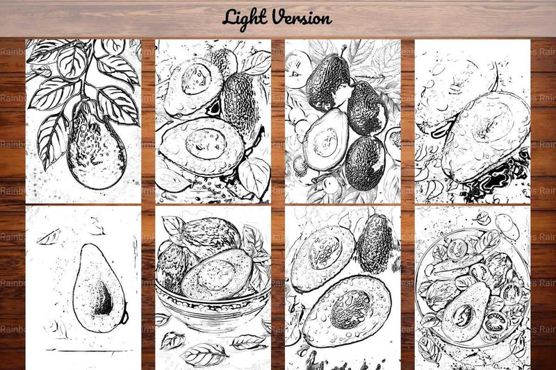 Avocado Coloring Books - CraftNest - Digital Crafting and Art