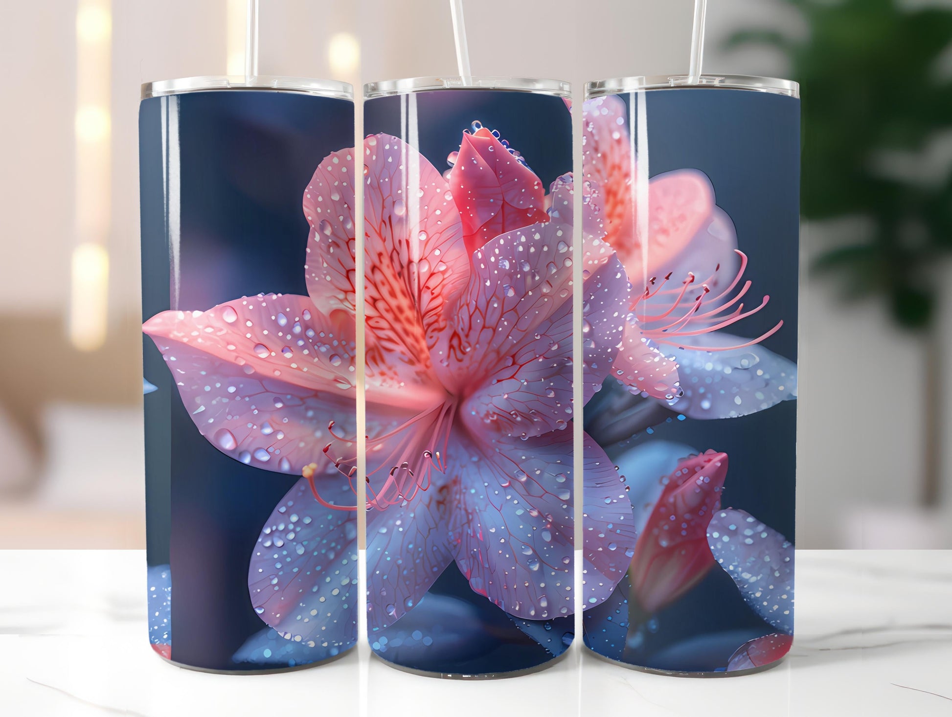 Azaleas Flowers Tumbler Wrap - CraftNest - Digital Crafting and Art