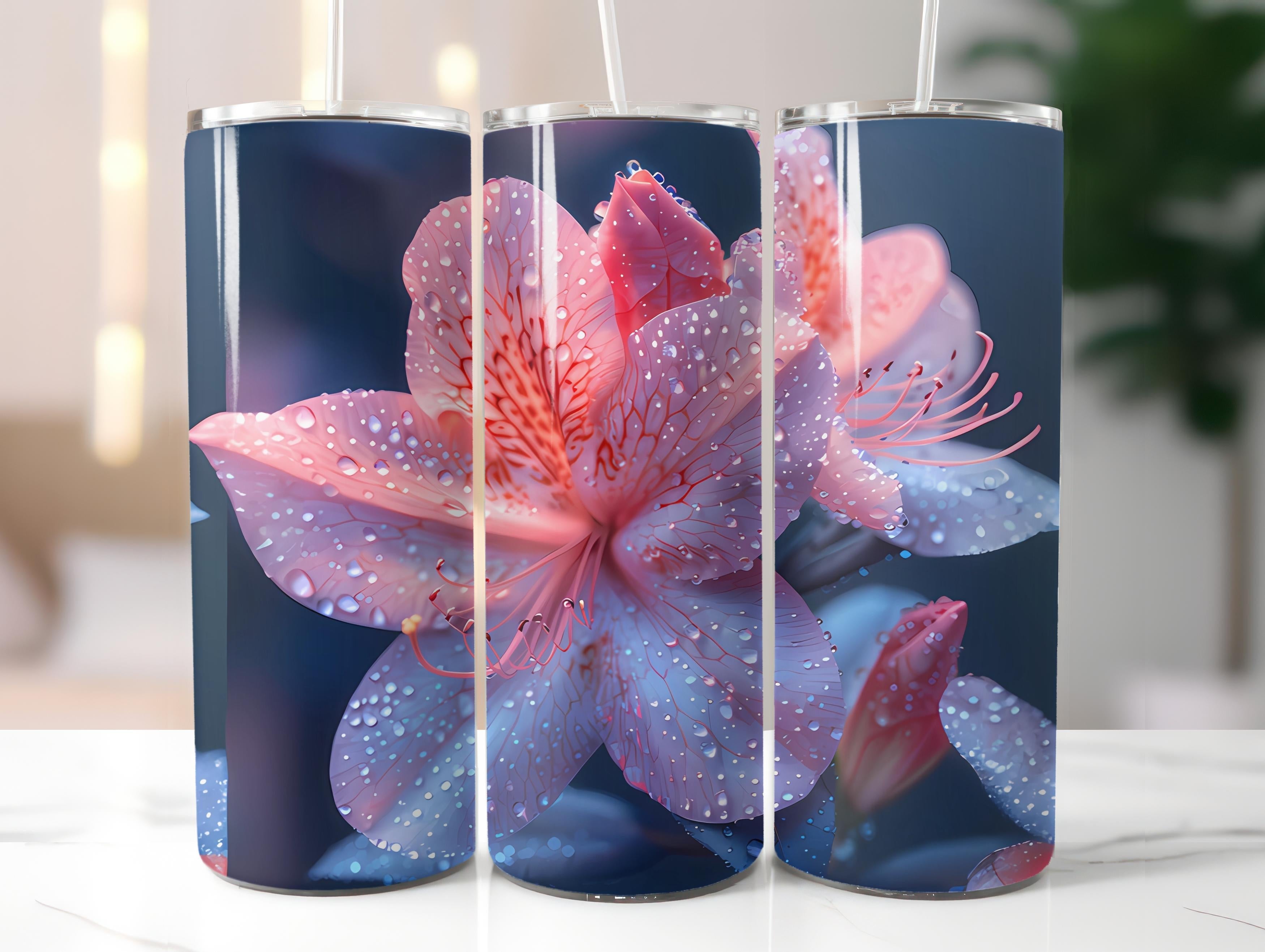 Azaleas Flowers Tumbler Wrap - CraftNest - Digital Crafting and Art