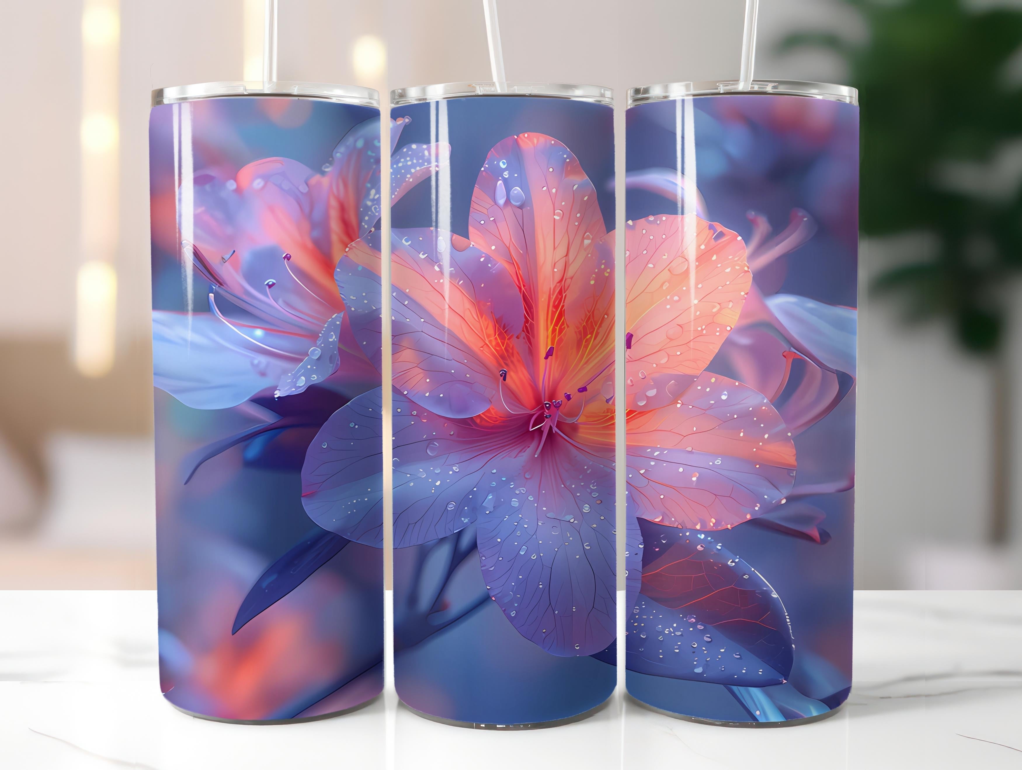 Azaleas Flowers Tumbler Wrap - CraftNest - Digital Crafting and Art