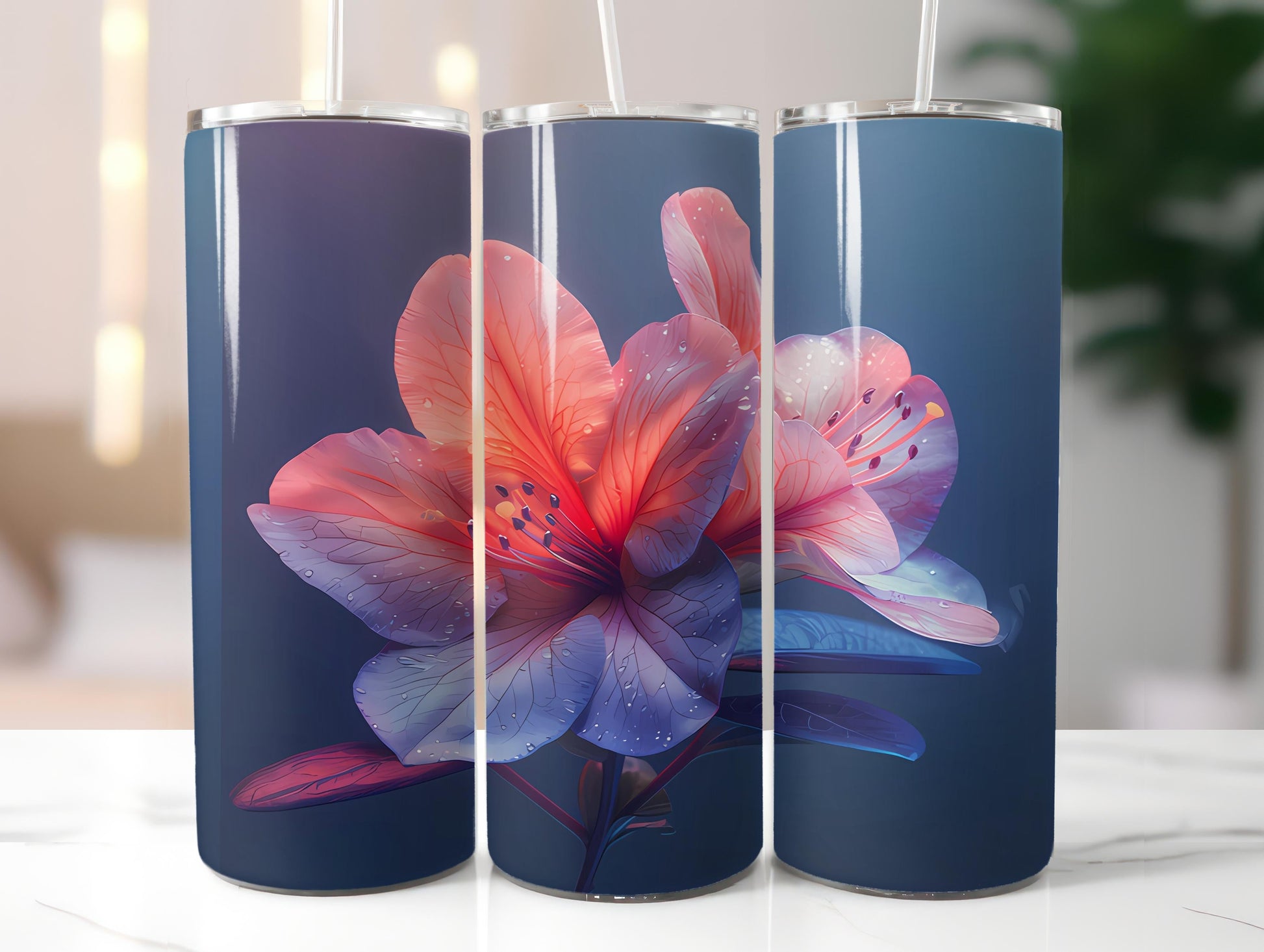 Azaleas Flowers Tumbler Wrap - CraftNest - Digital Crafting and Art