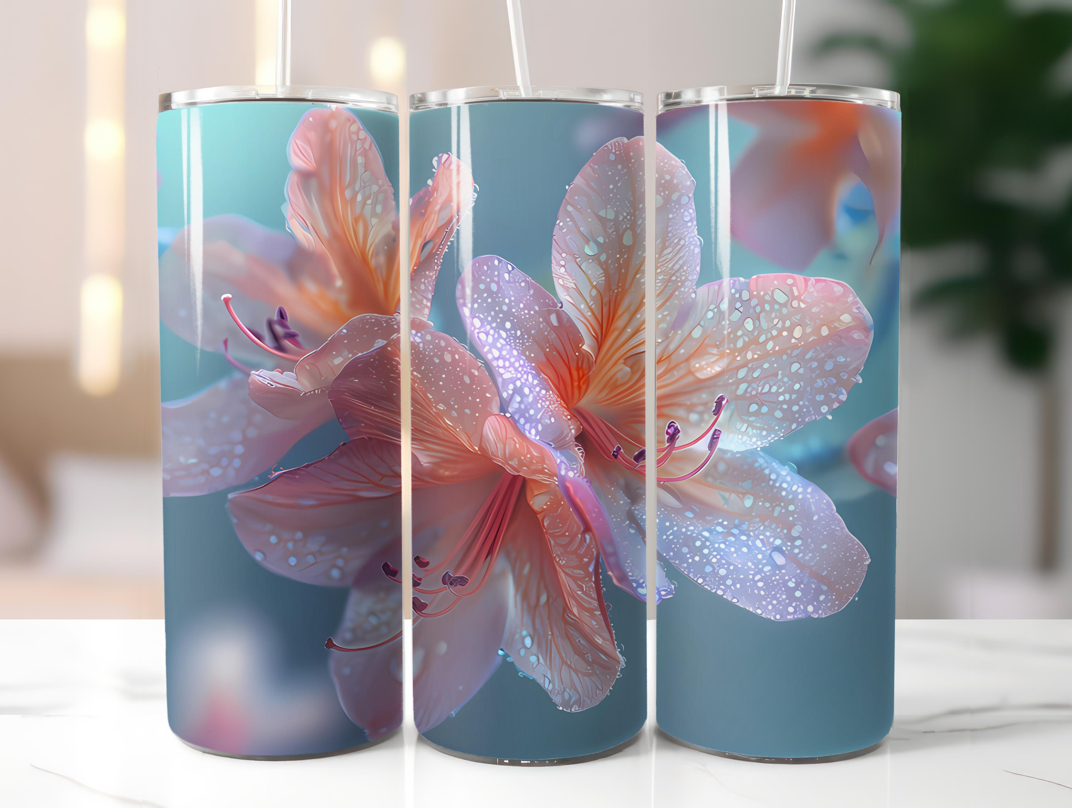 Azaleas Flowers Tumbler Wrap - CraftNest - Digital Crafting and Art