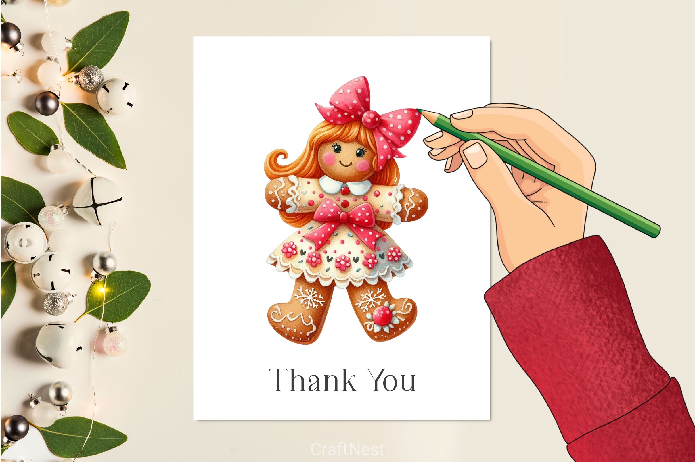 Christmas Gingerbread Cookie Clipart Bundle