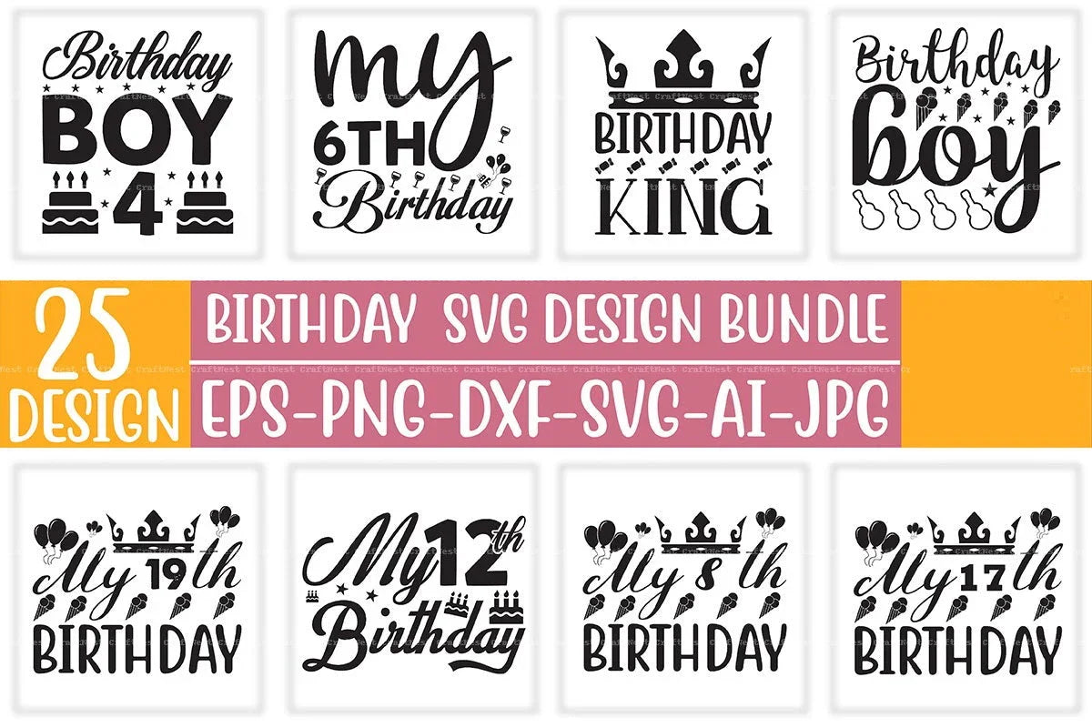 Birthday SVG Bundle