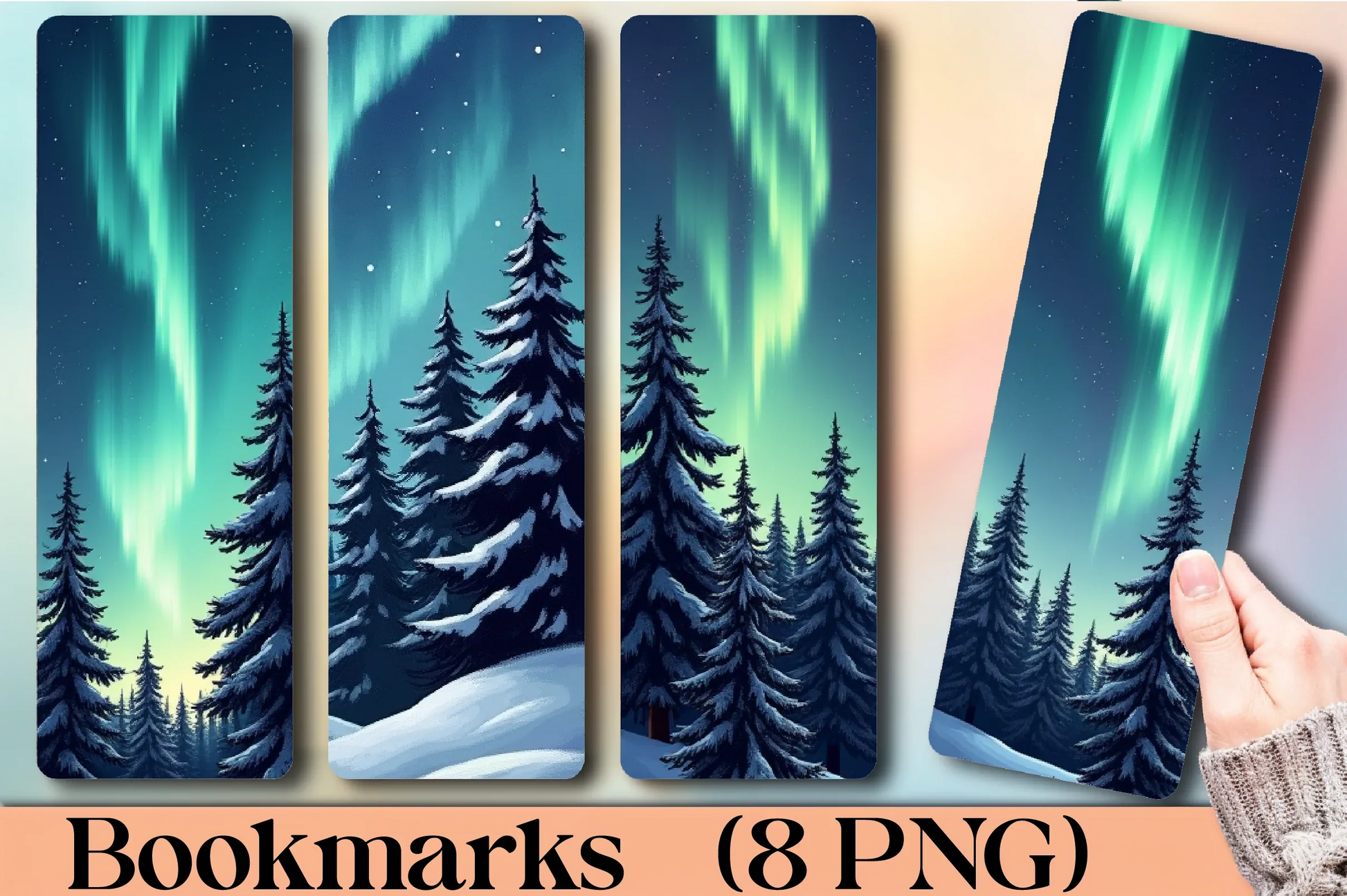 Aurora Borealis Bookmark Journal - CraftNest - Digital Crafting and Art