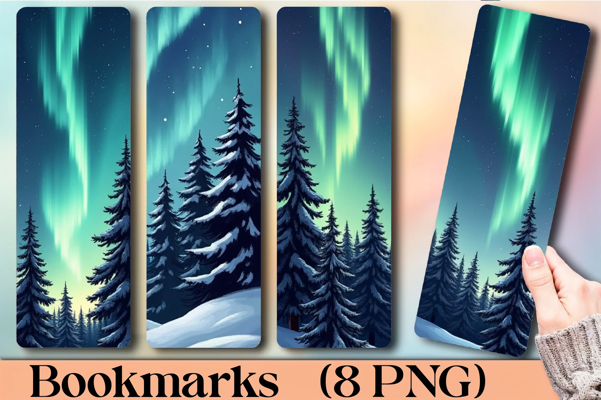 Aurora Borealis Bookmark Journal - CraftNest - Digital Crafting and Art