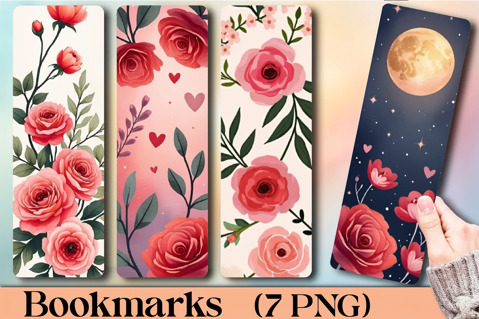 Valentine's Day Rose Bookmark Journal - CraftNest - Digital Crafting and Art